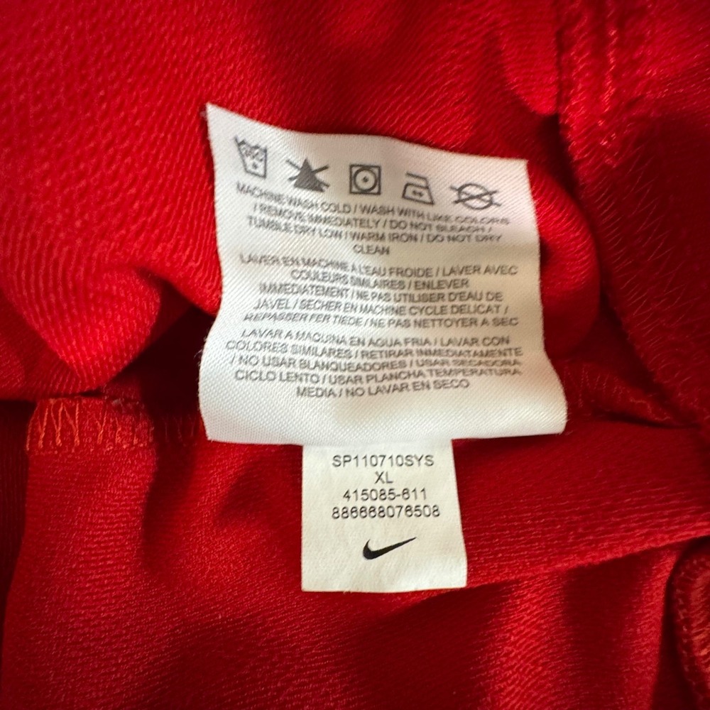 VTG Nike Womens XL Red Track Jacket Full Zip Athletic Dept Logo Y2K Sporty Retro - Picture 4 of 10